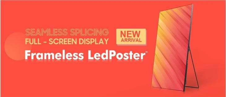 Pixel Pitch 1.9mm Indoor LED Poster Displays High Refresh Rate Support LAN/WAN Multi-screen Synchronization